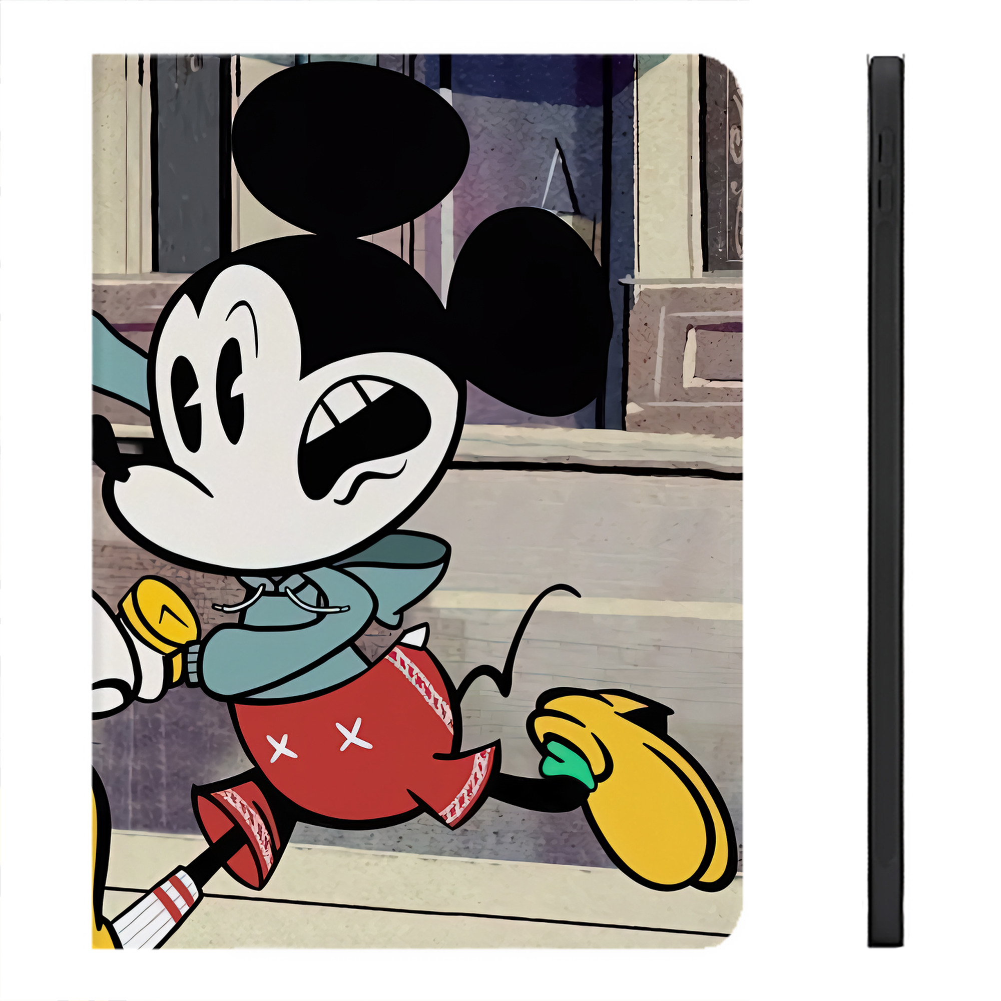 （画像用） ミッキーマウス Mickey Mouse IPadケース ペンホルダー付き ブックスタイルデザイン